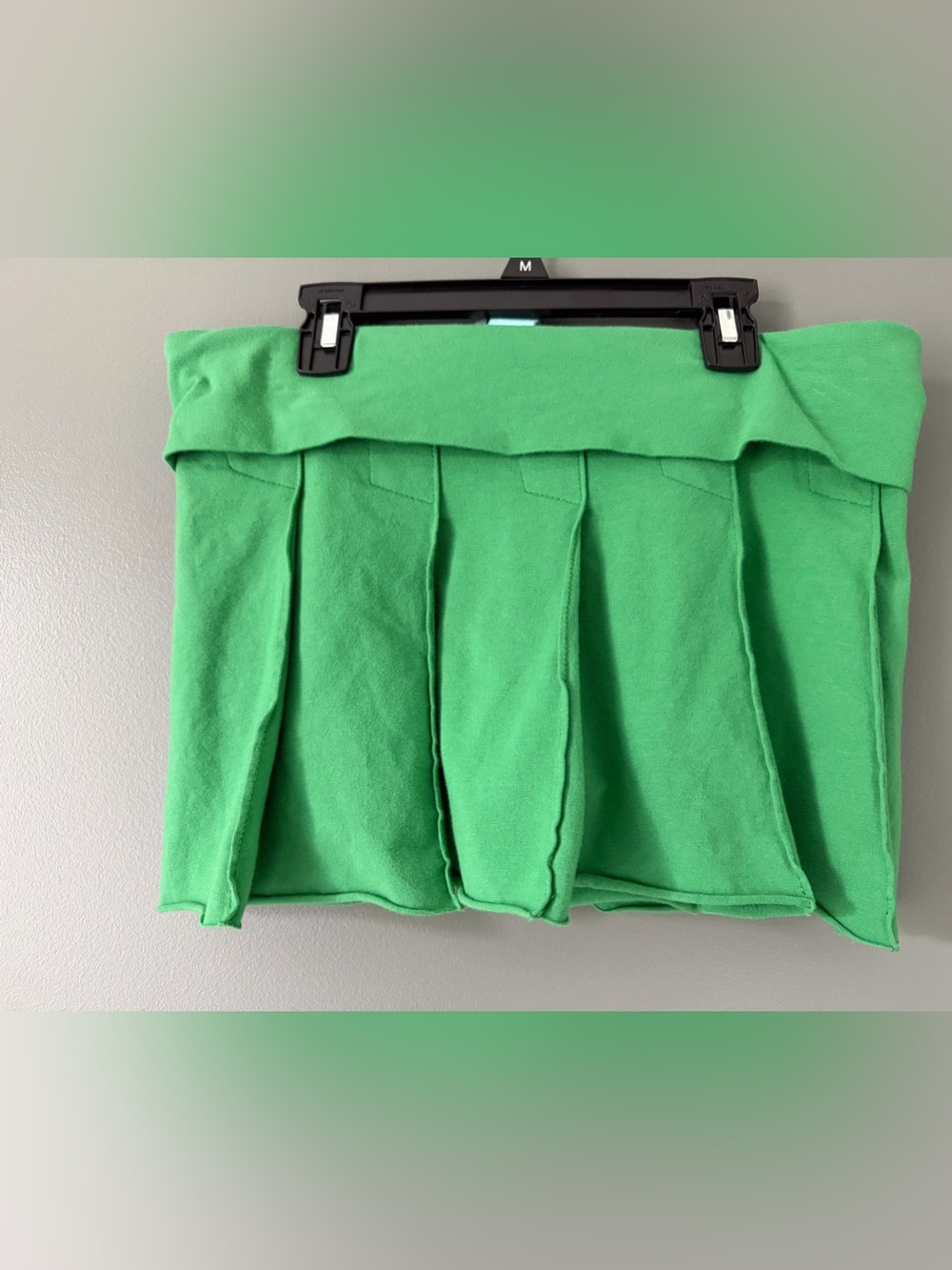 Hard Tail Forever Mini Skirt Skort Green Pleated Fold Over Y2K Large